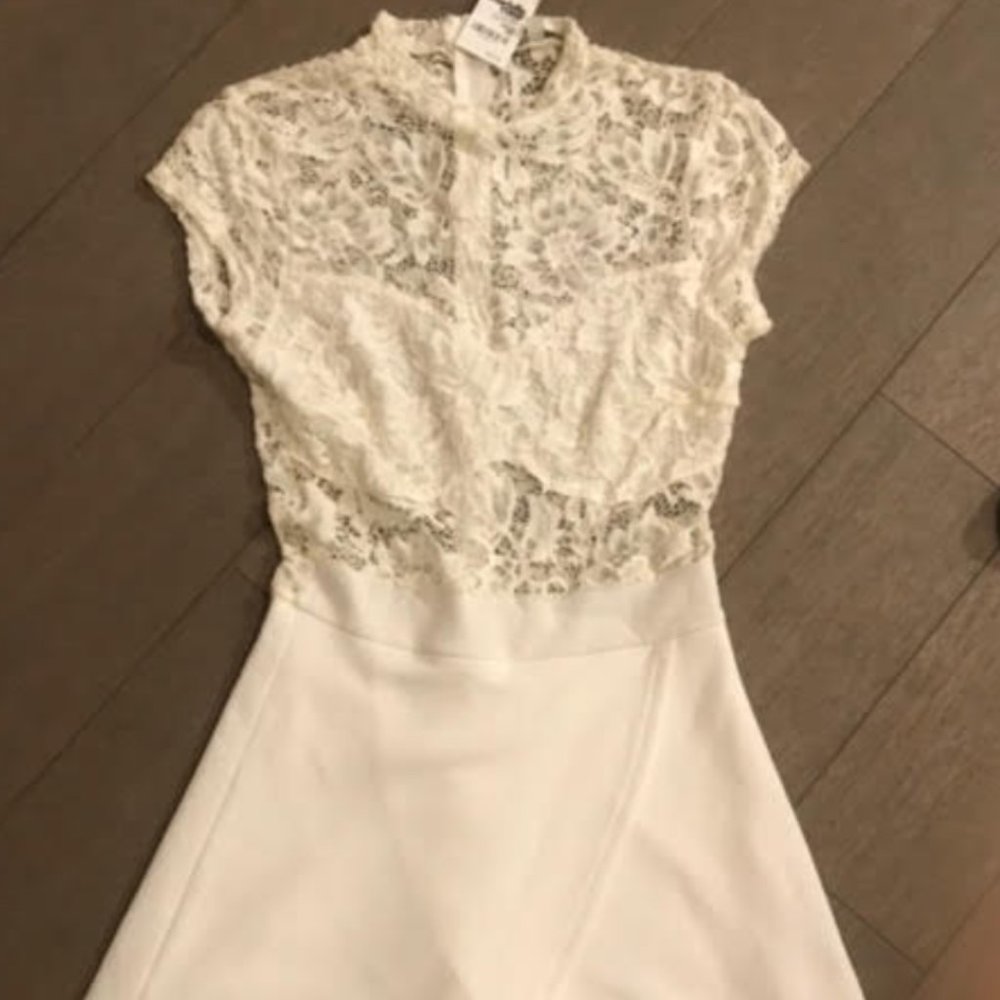 Charlotte Russe White Lace Romper